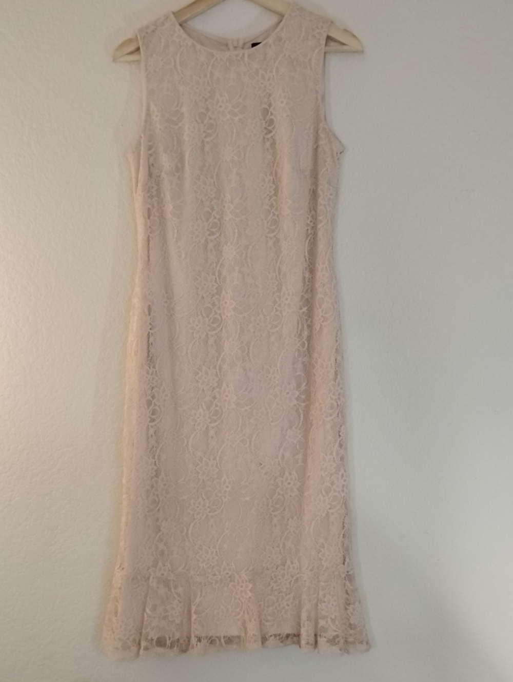 American Living Blush Lace Sleeveless Midi Dress Romantic
